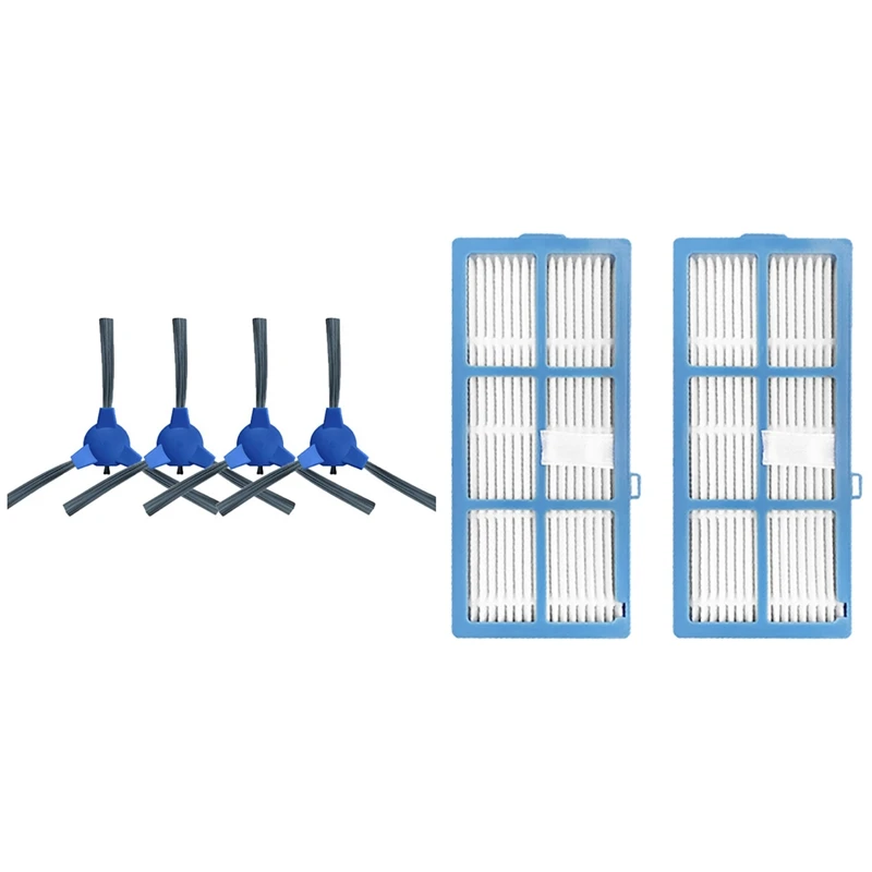 4 Pezzi Per Spazzola Laterale Per Aspirapolvere Proscenic 850T E 2 Pezzi Per Aspirapolvere Proscenic 850T Filtro Hepa-3