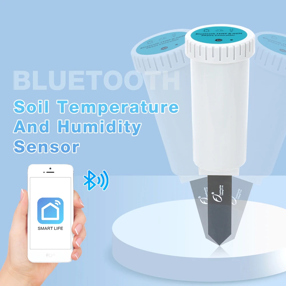 

Tuya Smart Soil Temperature Moisture Sensor Wireless Bluetooth App Control IP67 Soil Humidity Monitor Meter For Gardening Plants