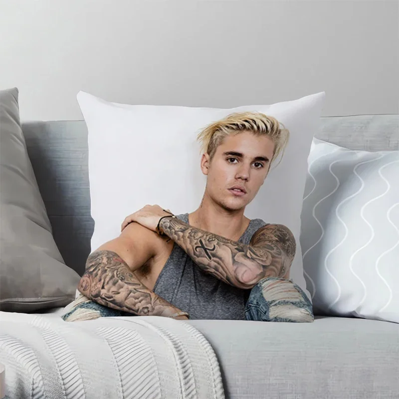 

J-Justin Bieber Case for Pillow Cover 45x45 Decorative Pillowcases 40x40 Fall Decor Short Plush Sofa Cushion Lounge Chairs 45*45