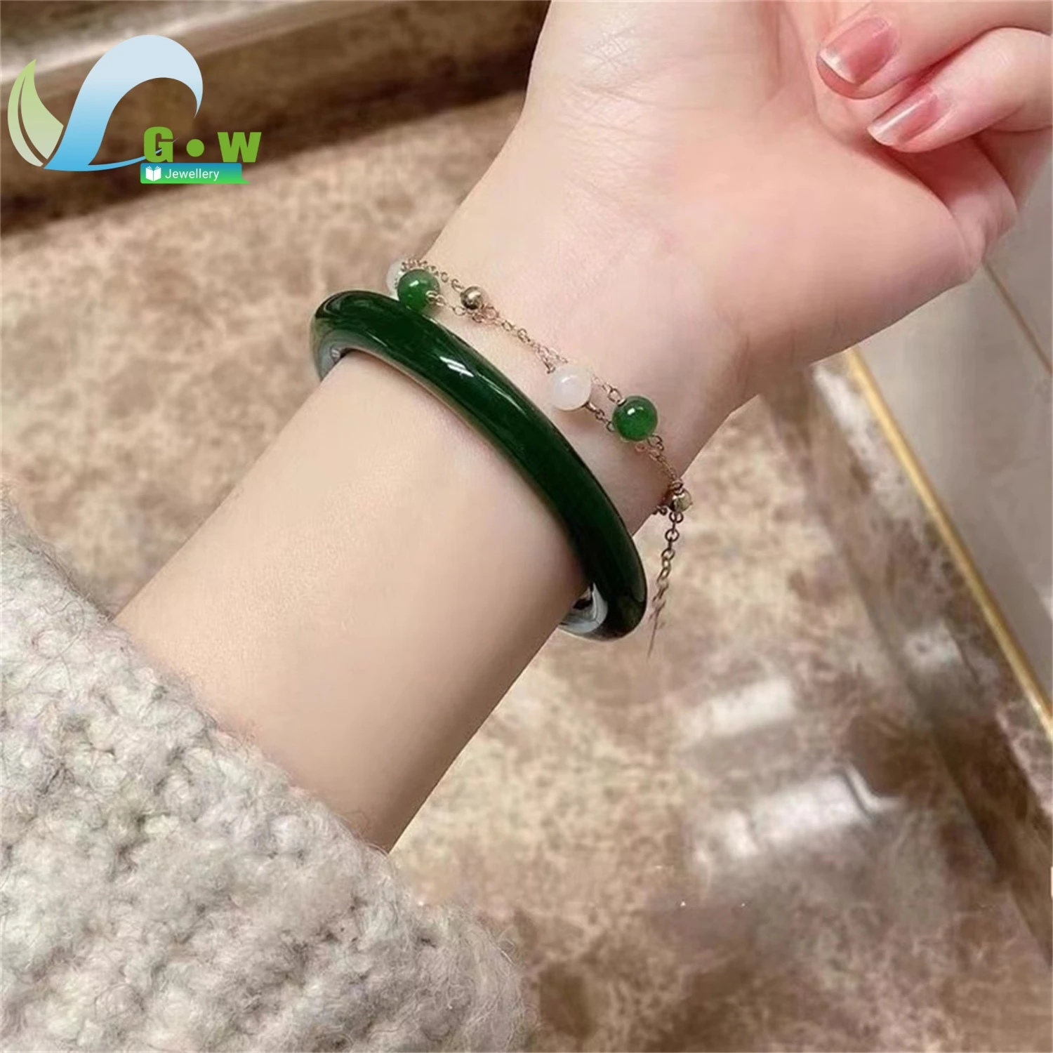 Wearing Jade Real Jade Bangle Bracelets Jade Bangle Natural Blue