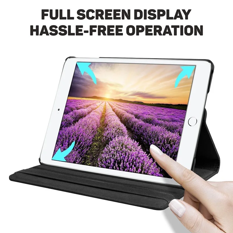 Estojo de Couro do Plutônio para o Ipad Tampa para Modelos Suporte do Suporte 97 Rotação de 360 Graus A1458 A1459 A1460 Liberação 2012 - Imagem 3