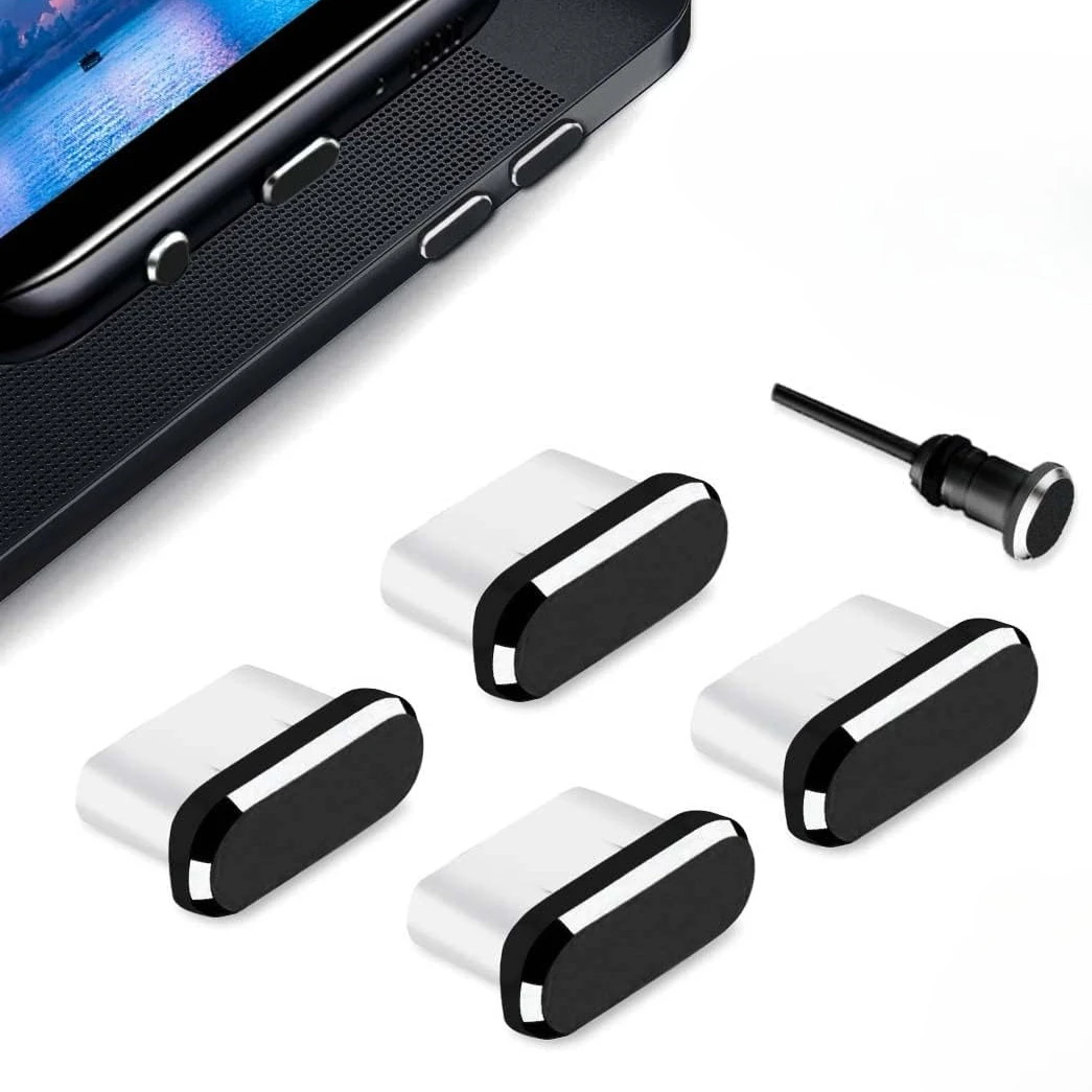 AILOVETECK USB C Dust Plug, Type C Plug Cover With Metal Speaker Cover Protector