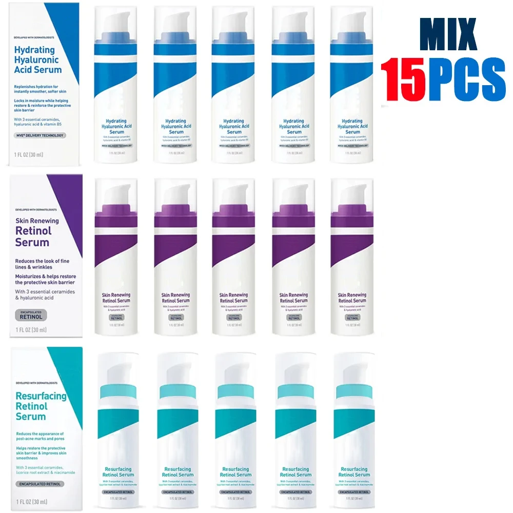 

15PCS Hot Brand Skin Renewing Retinol Facial Serum Anti Aging Anti-wrinkle Serum Smoothing Skin Reduce Fine Lines Moisturizing