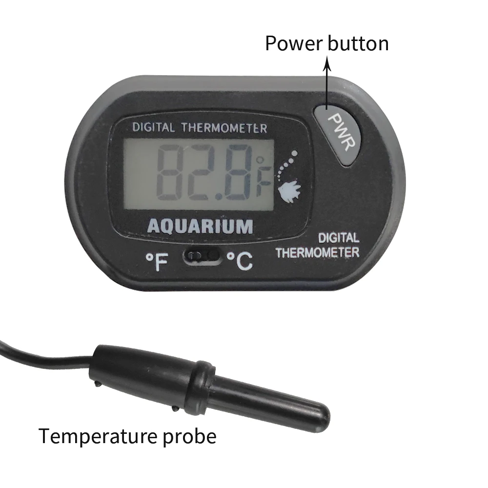 Qooltek Digital LCD Thermometer Temperature Gauge Aquarium