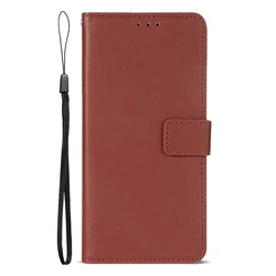 Luxury Leather Flip Wallet Phone Case with Card Holder and Holster - Galaxy A81 (Brown)