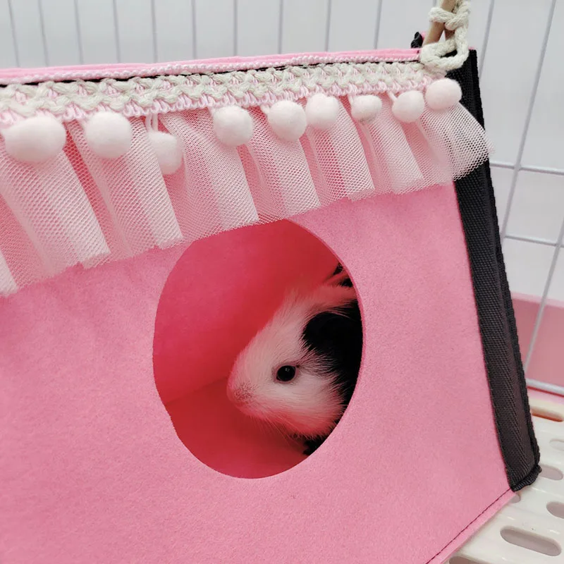 Pet Rabbit Tent House Hideout Hamster Nest Corner Hideaway Squirrel Gliding Chinchilla Guinea Pig Small Pets Accessories pet house