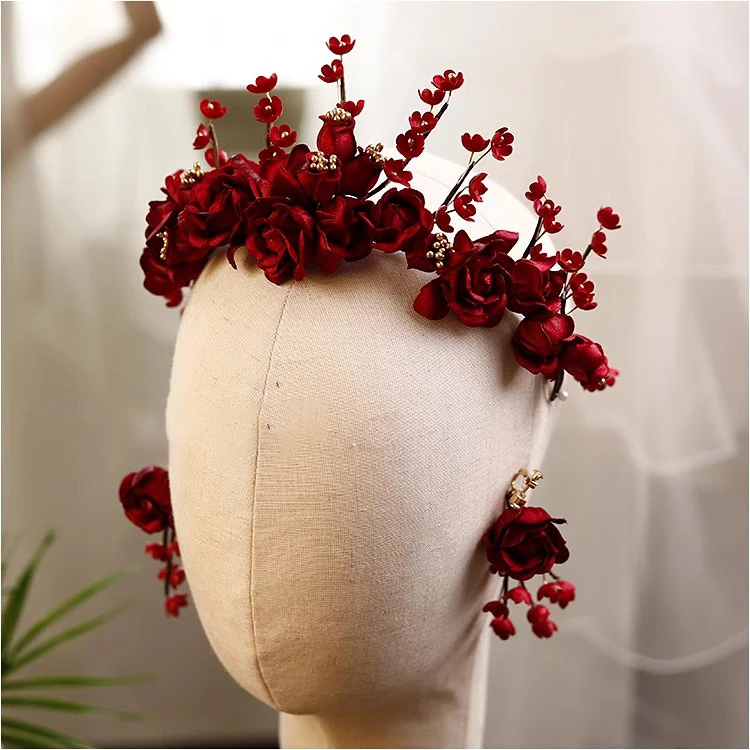 Diademas Mujer Parfois Accesorios Para El Cabello Nupcial Rojo