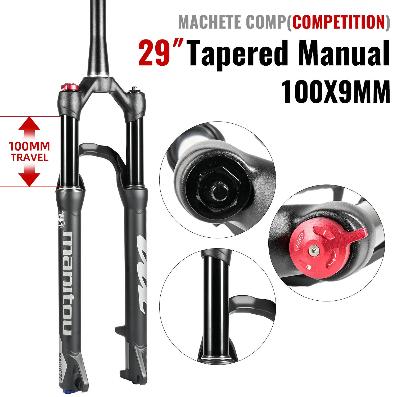 マニトウ　サス付　フォーク　29インチ　MTB用 マニトゥ自転車サスペンションフォークマシェットまたはマルコールMTB