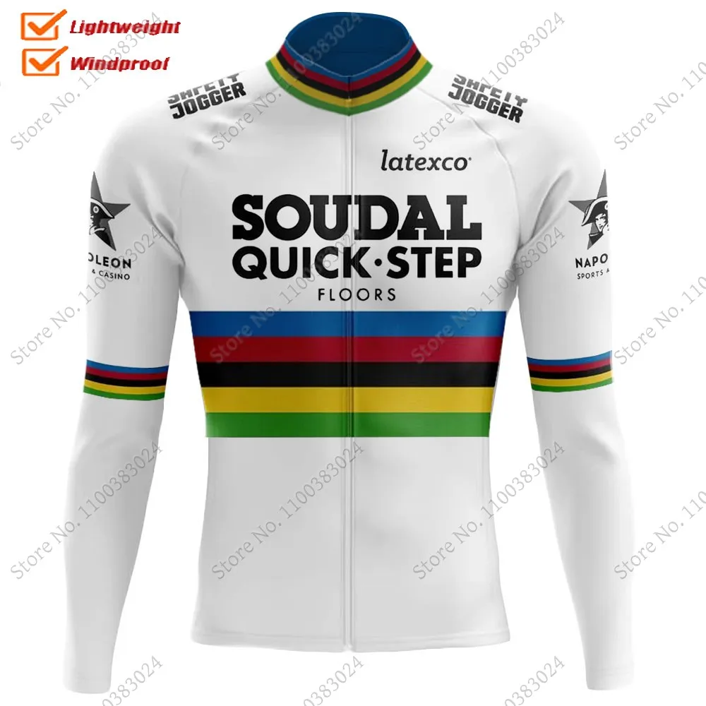 thumbnail image 1 of Bélgica Soudal Quick Step Team 2023 Chaleco cortavientos para hombre, chaqueta de ciclismo, maillot de ciclismo a prueba de viento, manga larga, maillot de ciclismo de montaña, 1 of 5