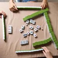 Outdoor Travel Entertainment Family Game Durable Colorfast Mini Game Set Travel Game Set No Odor Mahjong Set With Table Legs For 2