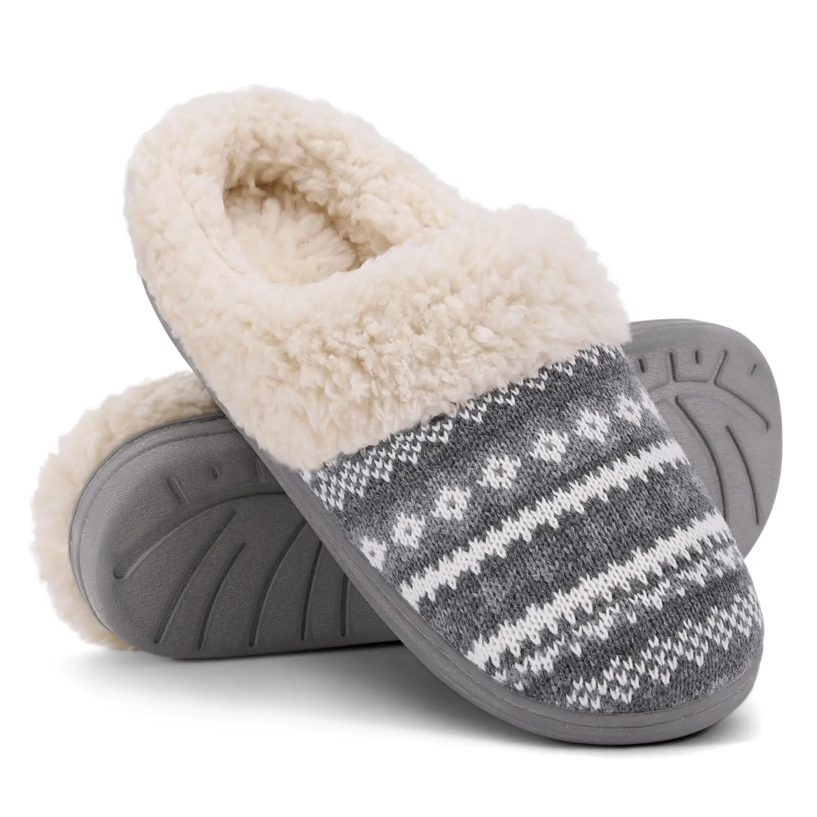 Lemooner Ciabatte invernali da donna, pantofole calde da donna, pantofole invernali antiscivolo e comode e pantofole casalinghe peluche (40/41 EU, verde