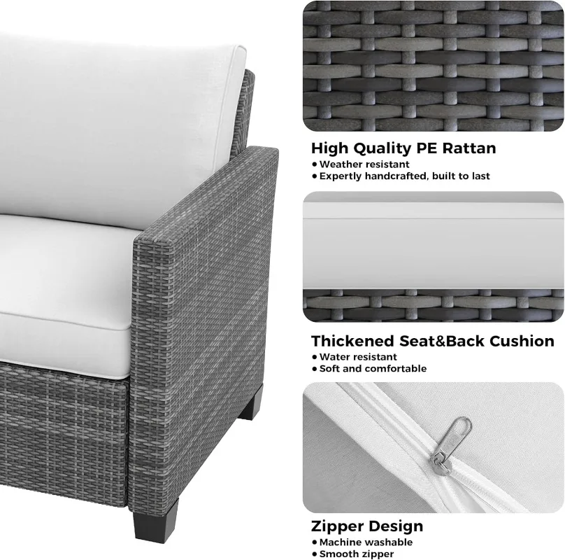 8-Piece Rattan Outdoor Patio Set 4