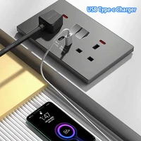 18W Type-C Plug Quick Charging Universal 5-pin Dual Power Socket,UK Standard 13A Wall Socket with DC 5V 3.1A Type-c USB Charger - Image 5