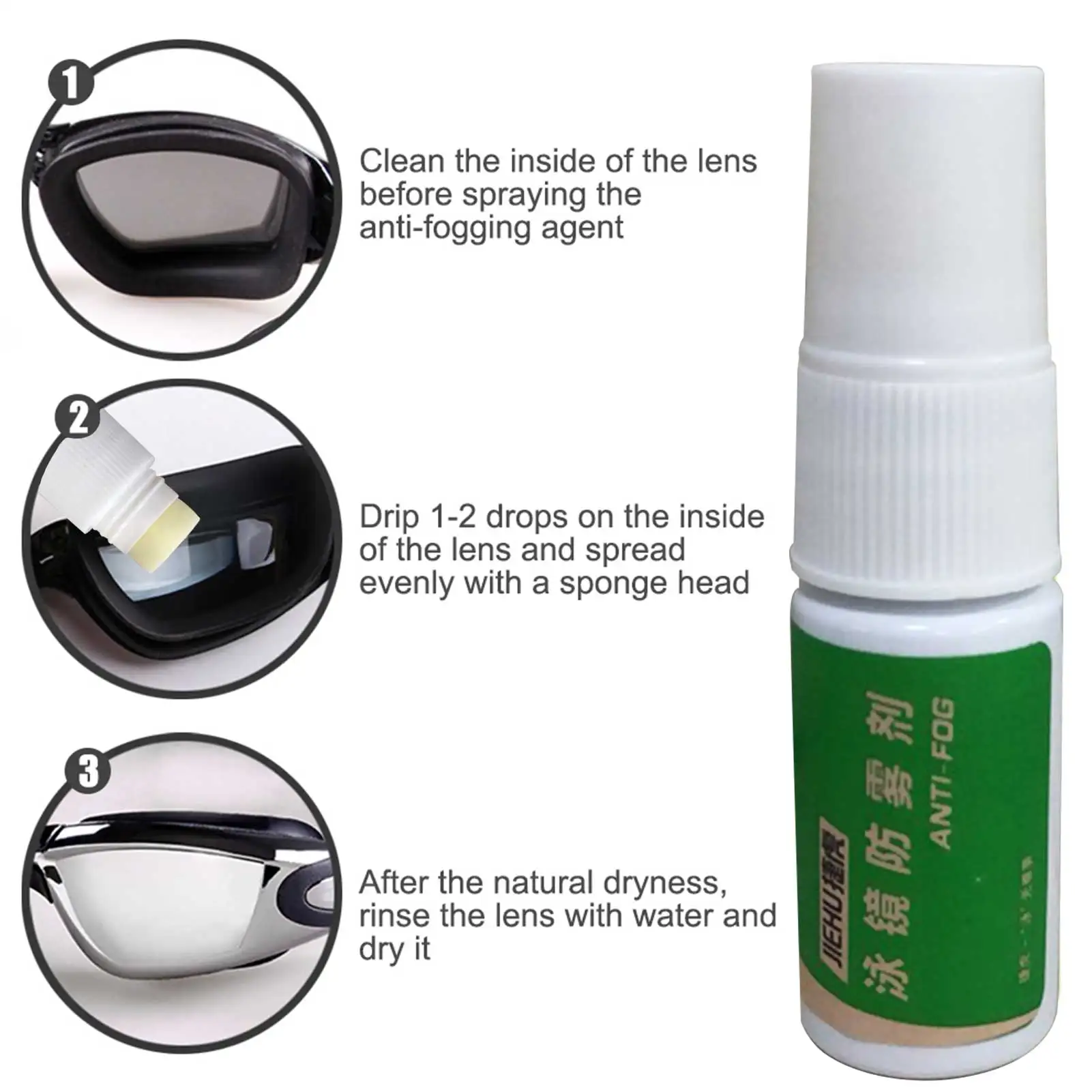 10ml Long-lasting Diving Glasse Mist Eliminator Defogger Spray Cleaning Swimming Goggles Glasses Lens Anti-fogging Agent Cleaner