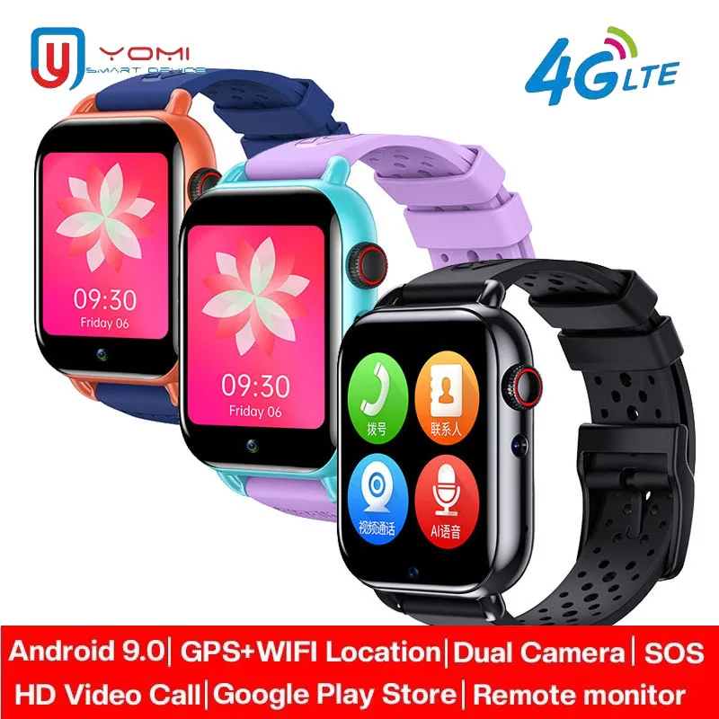 Android 9.0 Smart Watch 4g Remote Camera Gps Wifi Google Play Student