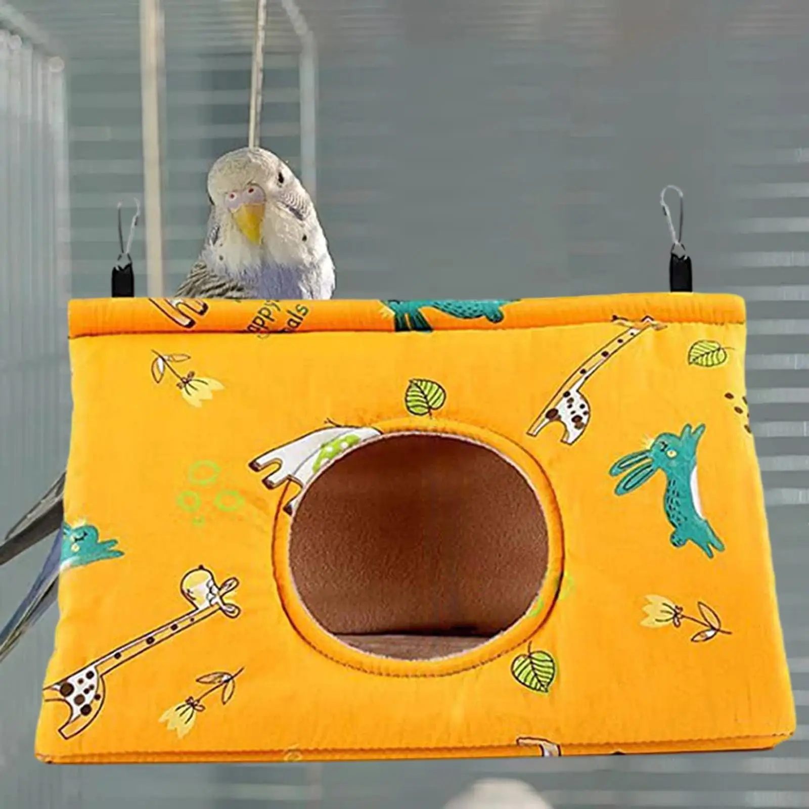 Peony Parrot Hammock Bird Nest Winter Warm Bird Nest House Plush Birds Hideaway Sleeping Bed for Parakeet Cockatiels pet sleeping bed,bird nest,bird sleeping bed