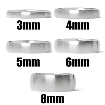 Surgical 316L Stainless Steel Brushed Band Rings Industrial Wedding Jewelry for Men Women Biker Stackable Rings Accessories 1