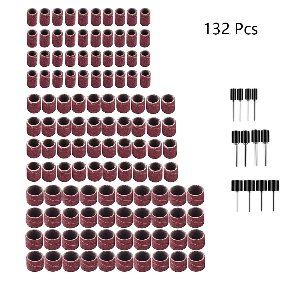 Schleiftrommel-Set, 1/4 3/8 1/2 Zoll Schleifdorn für Dremel-Rotationswerkzeuge, Schleifwerkzeuge, Schleifbänder zum Entrosten der Oberfläche – Detail 5