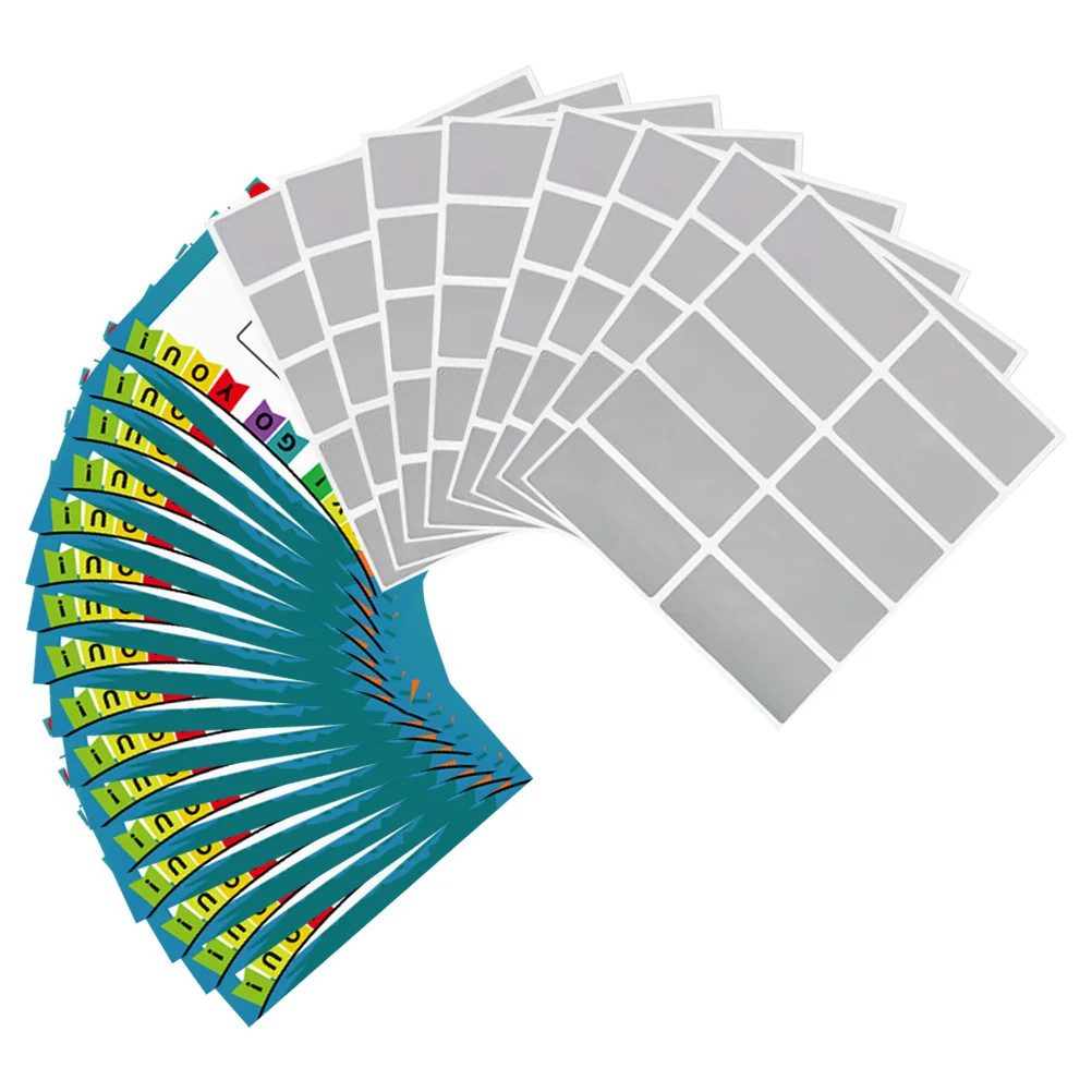 

100 Sheets Label Prize Scratch Card Decal Stickers Paper off Coating Game Props