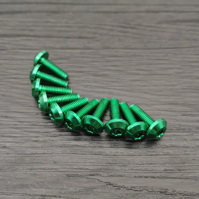 Set Viti Carrozzeria Moto - Bulloni M5 X 16mm In Alluminio Anodizzato Blu E Rosso, Per Carenatura E Terminali - Foto 3