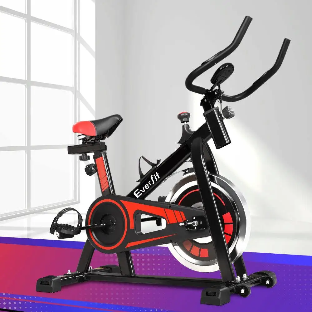 Spin Bike Heavy Duty Exercise Flywheel Cycling Home Gym Fitness Adjustable Compact Design 120kg