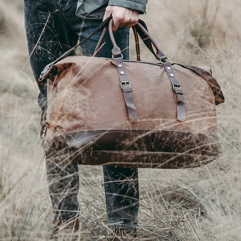 Fashion Men Large Capacity Travel Bag High Quality Canvas Travel Bag Outdoor Duffle Male Casual Tote
