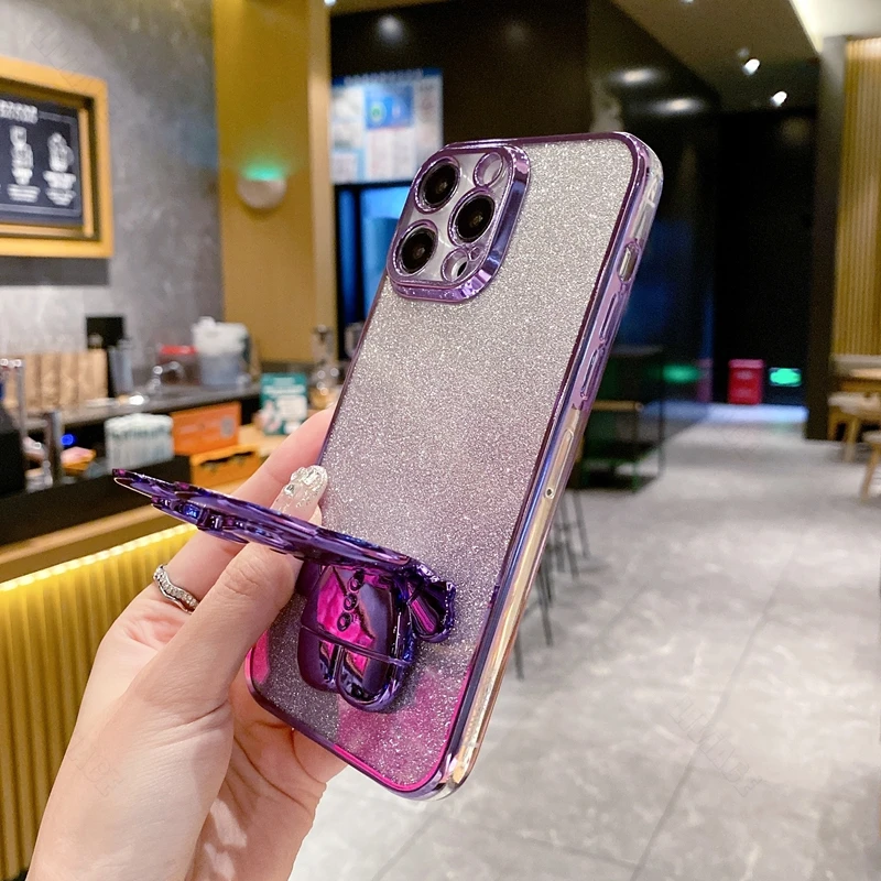 Mirror Rabbit Holder Case On For Samsung Galaxy A53 A52 A33 A73 A51 A31 A71 A23 4g 5G A22 Stand Cover M32 M22 M12_voghion.com