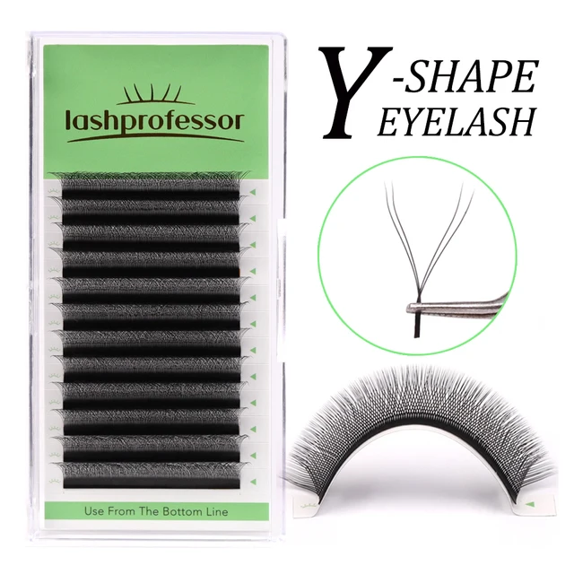 Lashprofessor YY Shape Hand Woven Premium Mink Soft Light Natural Eyelashes Extension Makeup Mesh Net Cross False YY Eyelashes