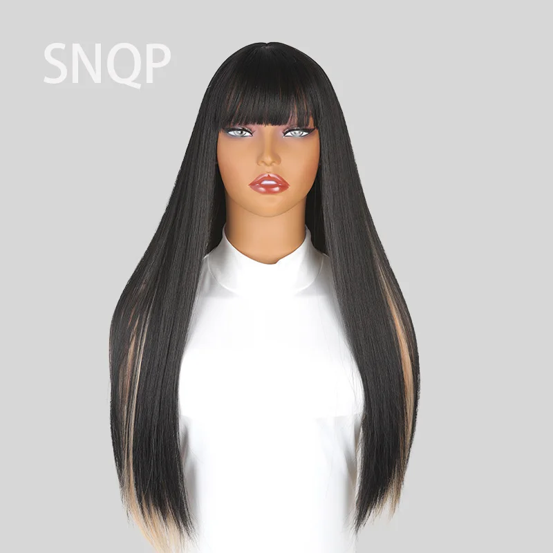 SNQP 70cm Straight Hair Long Wig New Stylish Hair Wig for Women Daily Cosplay Party Heat Resistant  Headband Wig Nice-looking roller skates shoelace stylish hockey lace wear resistant ice skates lace