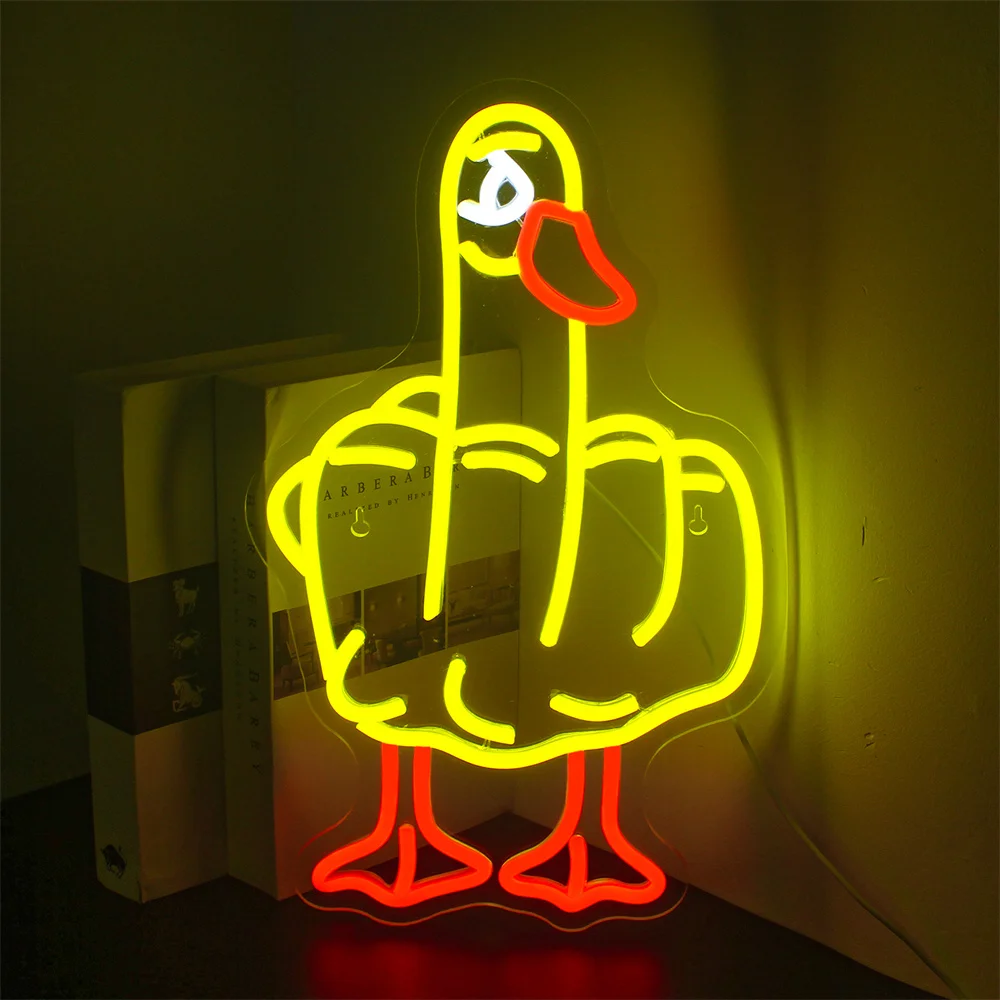 

Duck Neon Sign USB Powered Wall Decor Led Light Bedroom for Home Game Room Pub Party Club Restaurant Shop Bar Lights Decor Gifts