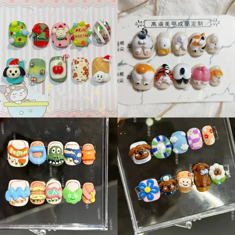 

Kawaii Sanrio Pachacco Press on Nails Original Handwork Originality Nail Sticker Y2k Jewel Accessories Anime Cartoon Cute Gifts