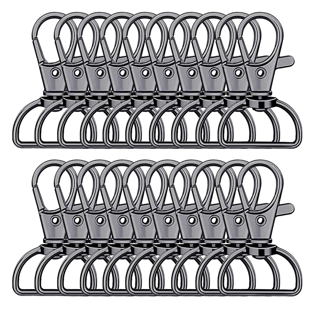 Nsiwem Lot 30 Mousquetons Pivotants - Fermoirs Griffe Homard Et Anneaux D 32mm | Argenté Pour DIY
