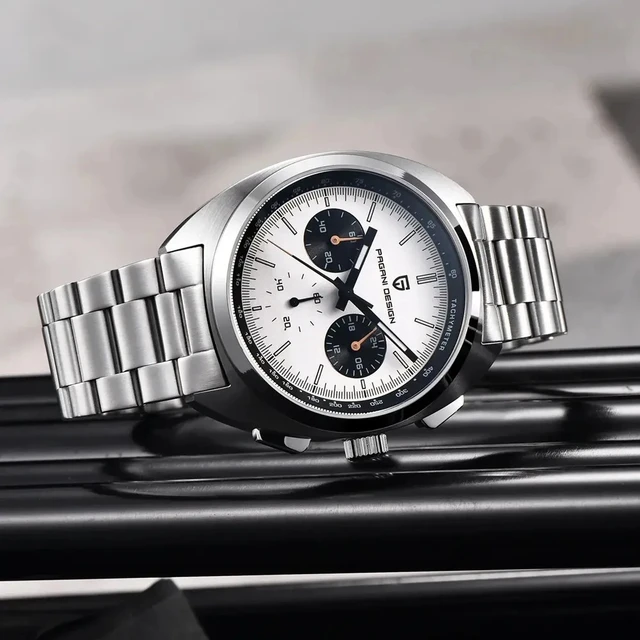 PAGANI DESIGN New Sport Luxury Man watch 100M Waterproof Luminous VK63 Chronograph ARSapphire mirror Stainless steel Watch men 1