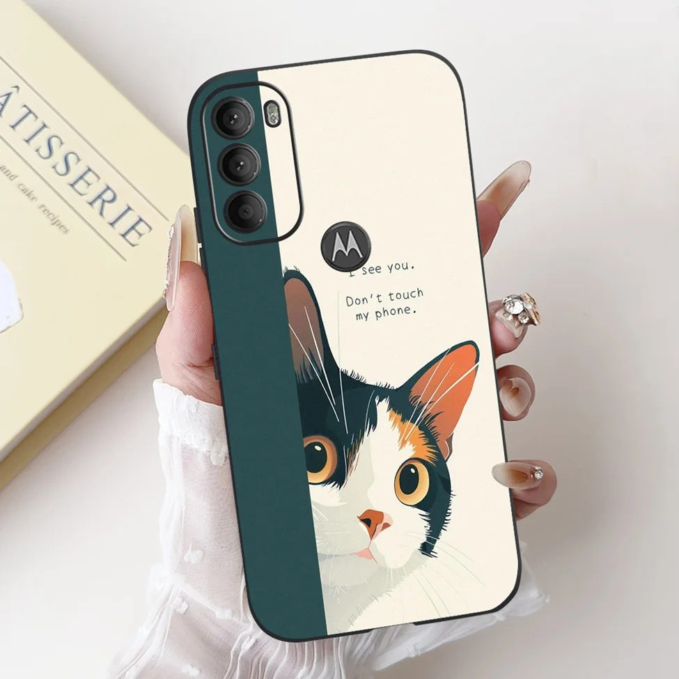 Luxury Cute Cartoon Cat Shockproof Silicone Phone Case - 6.4 Fashionable Back Cover
