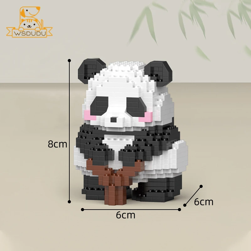 Mini Panda Bausteine niedlichen chinesischen Tier Figur Stapel