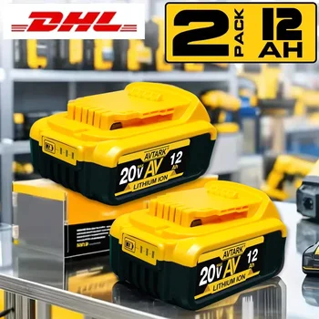 100% New for DEWALT 18V 12.0Ah Battery & Charger - DCB115, DCB118 - Fast Charging Lithium Tool Battery, Original & Genuine