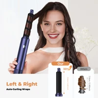 Appareil de coiffage 5 en 1 pour les soins capillaires, fer à friser 632, peigne lissant, brosse ronde, sèche-cheveux avec air chaud et froid, pour créer des cheveux volumineux, lisses, ondulés et en couches, ainsi que des franges à l'air, brosse de coiffage multi-usage pour lisser les cheveux à la maison. 3