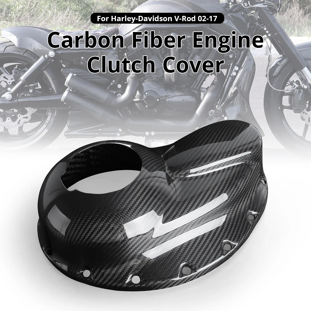 

Motorcycle Real Carbon Fiber Engine Cover Clutch Cover for HARLEY VROD V-ROD VRSC VRSCDX VRSCAW Night rod1250 2002-2017