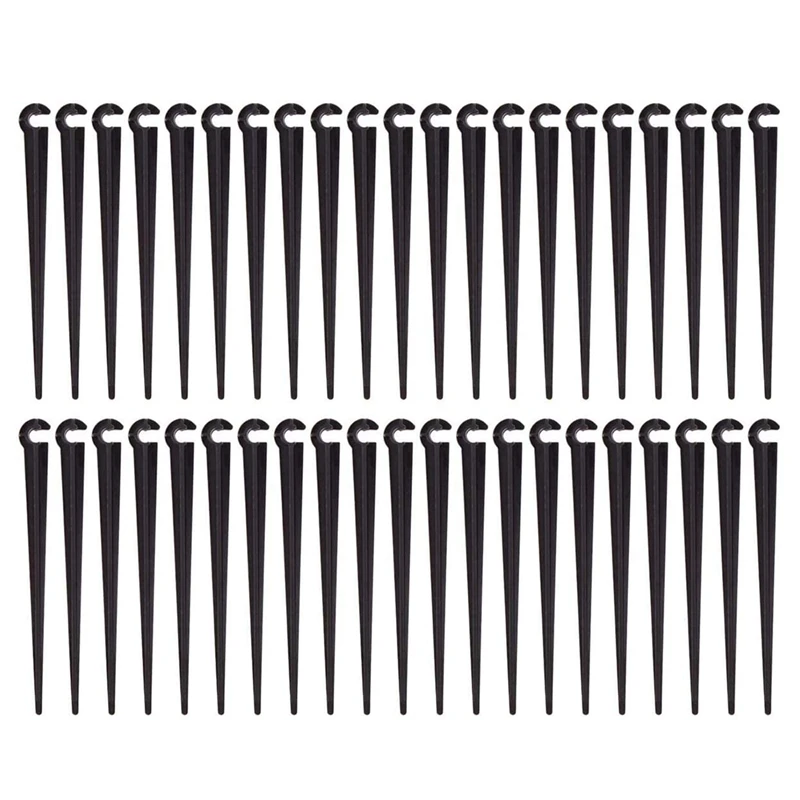 

200Pcs Irrigation Drip Support Stakes For 1/4-Inch Tubing Hose Flower Beds, Vegetable Gardens, Herbs Gardens