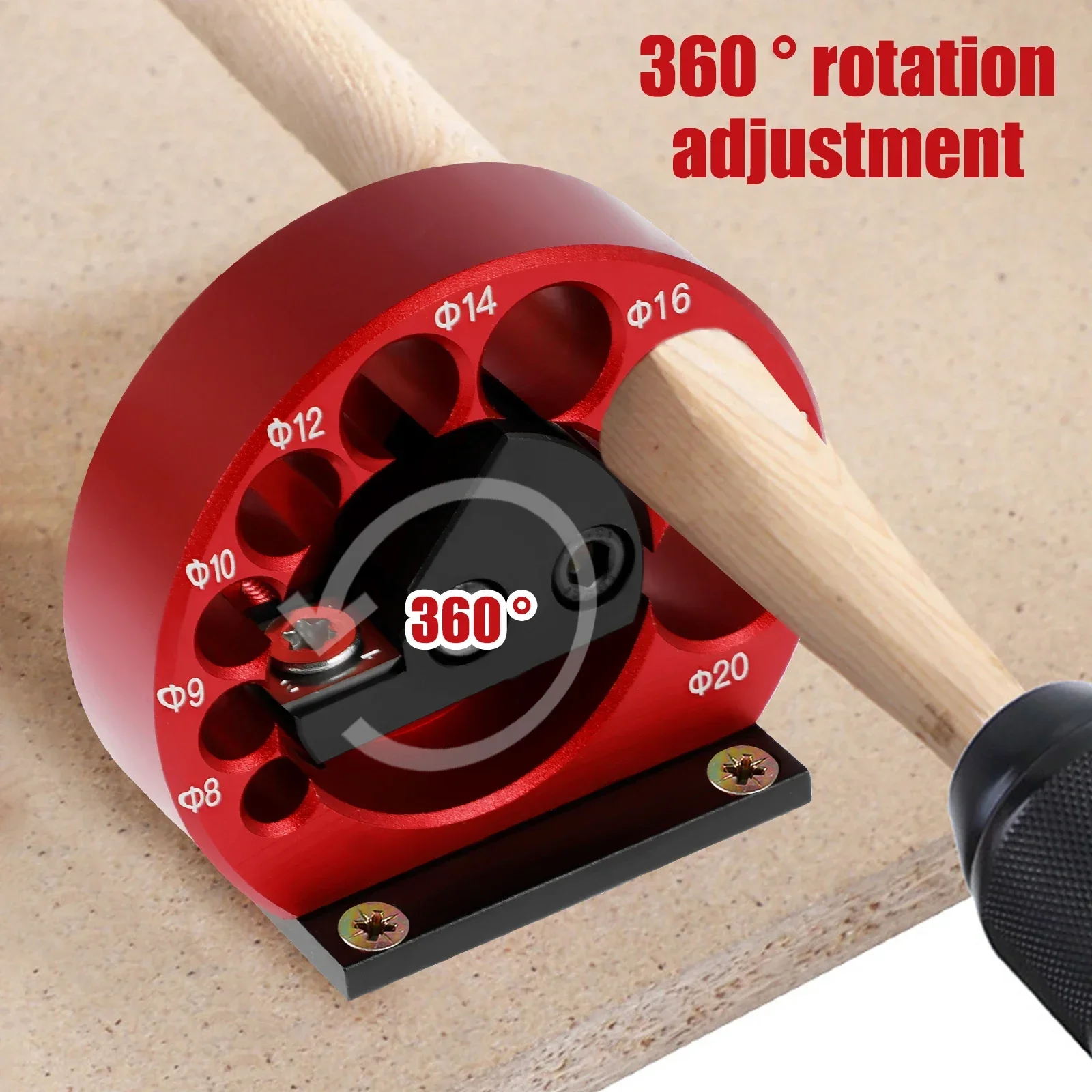 DowelMakerJigKit8HolesAluminumAlloyDowelRoundRod820mm