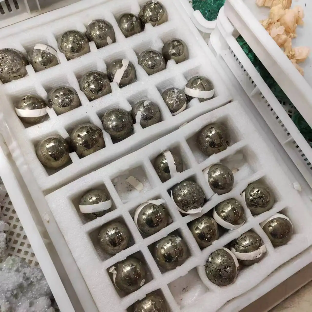 Natural Pyrite Sphere Stone Ball crystal Mineral Quartz Specimen Healing 6