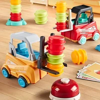 Children's Engineering Truck Forklift Press Shovel Toy Car Suit Education Stacking Toy Board Game for Party Boys Birthday Gift 1