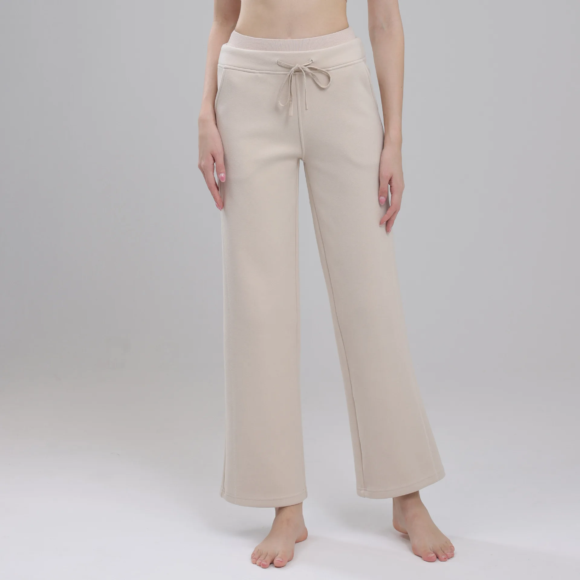 Sports Long Pants Women Loose Slim Fitness Training Pants Running High Waist Casual Yoga Wide Leg Drawstring Soft