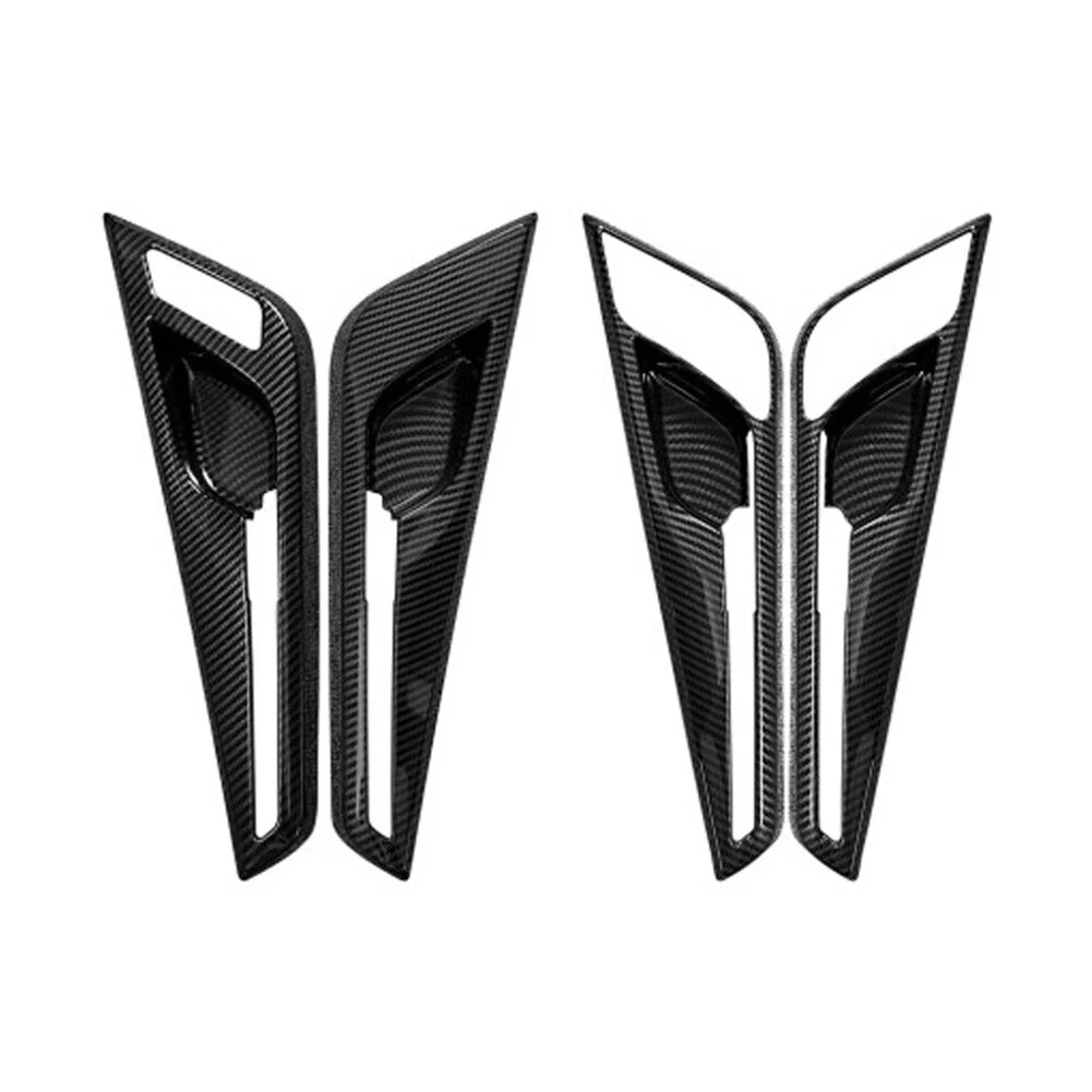 

High Quality Door Handle Cover Cover Trim Car Accessories Car Inner Door Handle Cover Carbon Fiber Black Direct Replacement