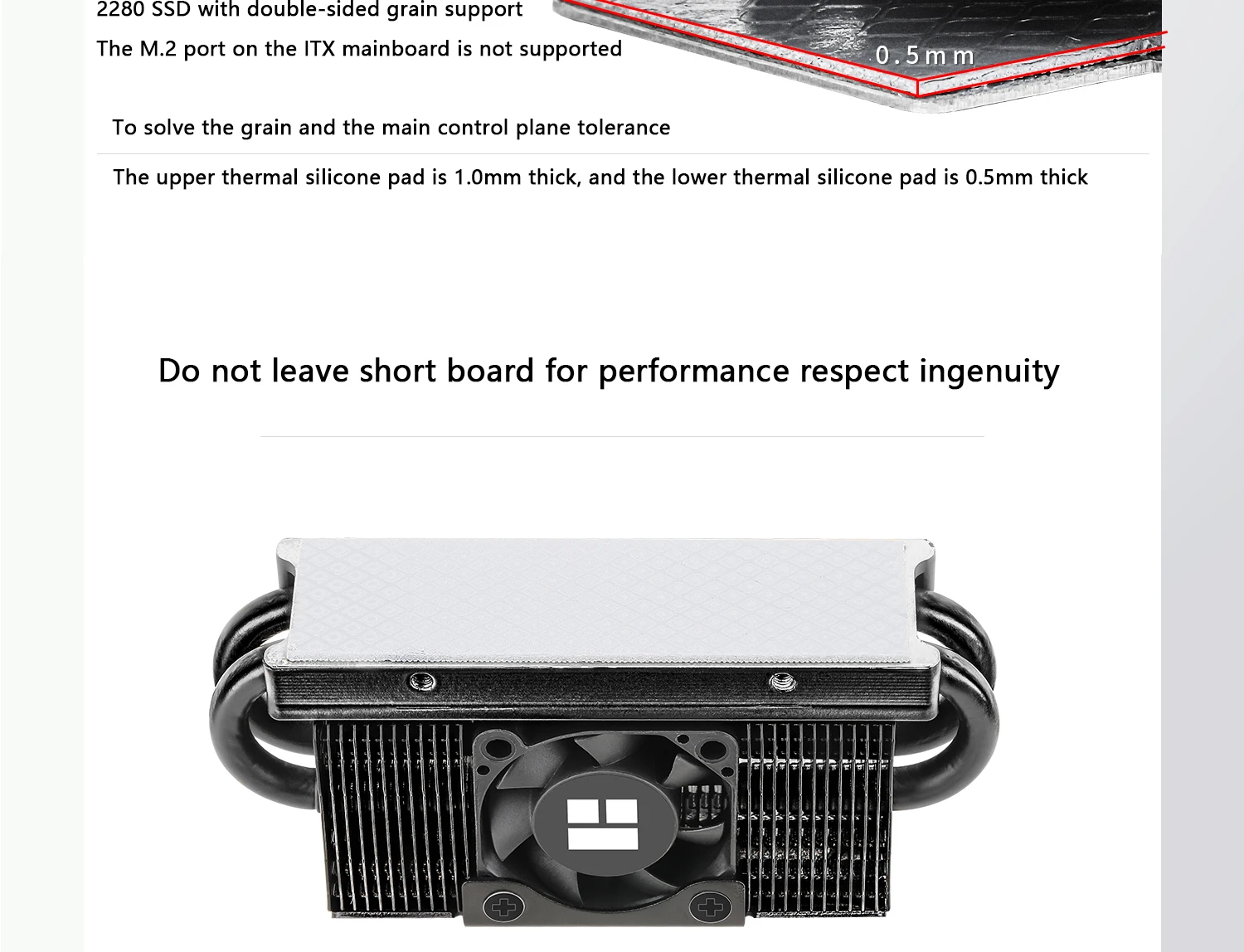 HR-10 2280 M.2 Solid State Drive AGHP 4 Heat Pipe Heat Sink Radiator M.2 SSD Coo