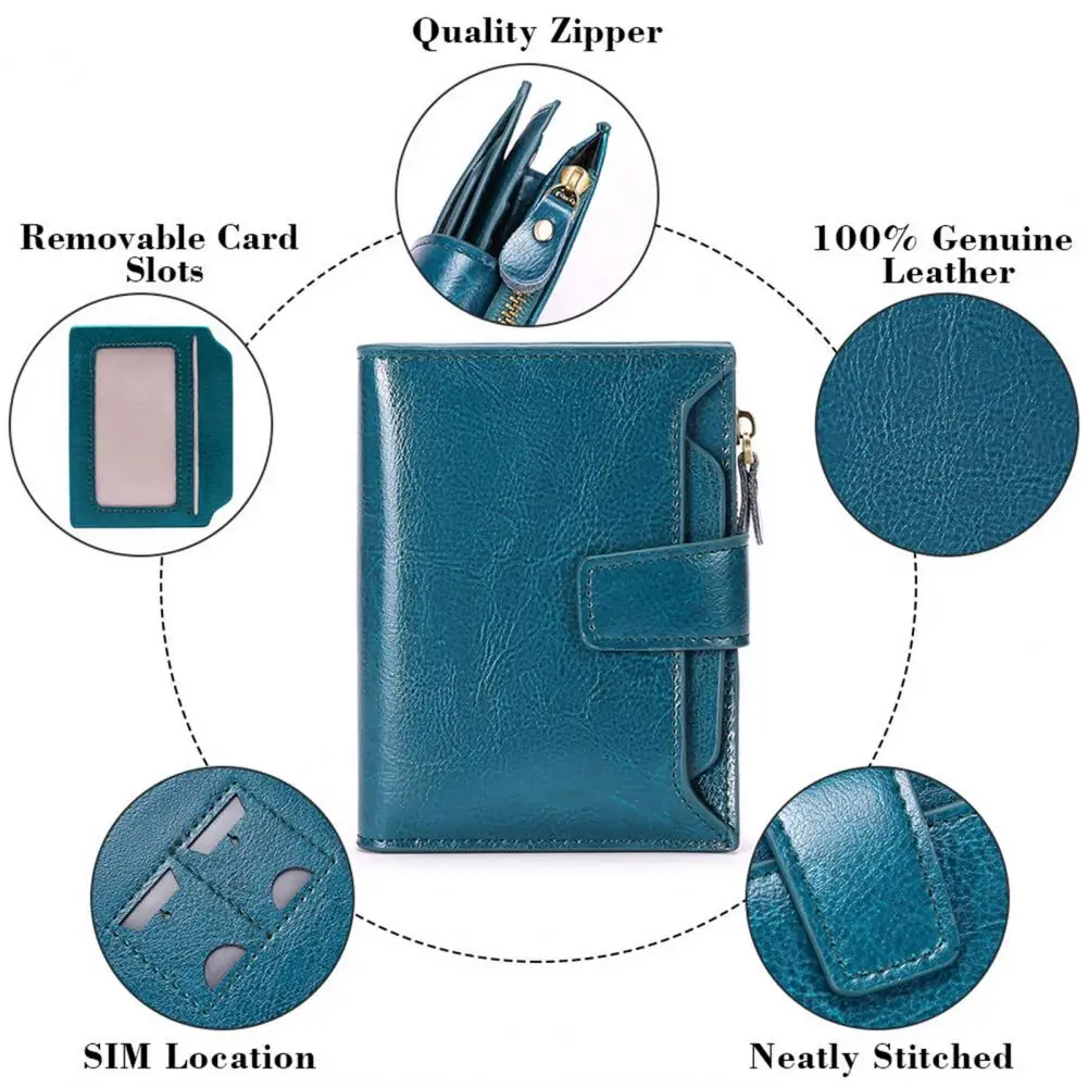 

Rfid Blocking Wallet Rfid-protected Faux Leather Women's Wallet with Multi Pockets Large Capacity Phone Cash Storage Zipper