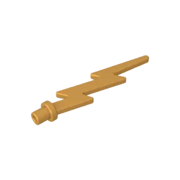 Gobricks GDS-90023 Wave / Lightning Angular, Single compatible with lego 27256 children's DIY Building Blocks Technical