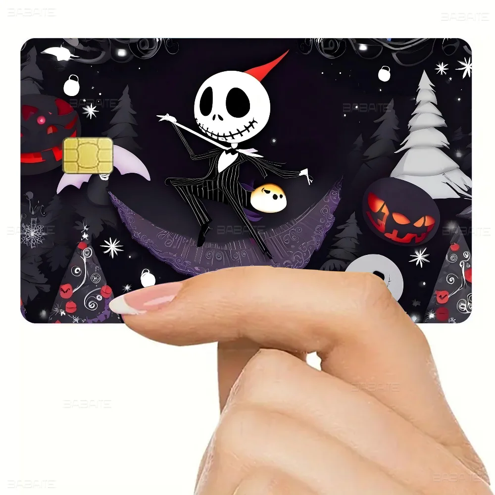 Jack Skellington Spiel Anime Aufkleber Film Haut Abdeckung Fall Für Kleine Große Kein Chip Debit Kreditkarte Vorderseite – Detail 13