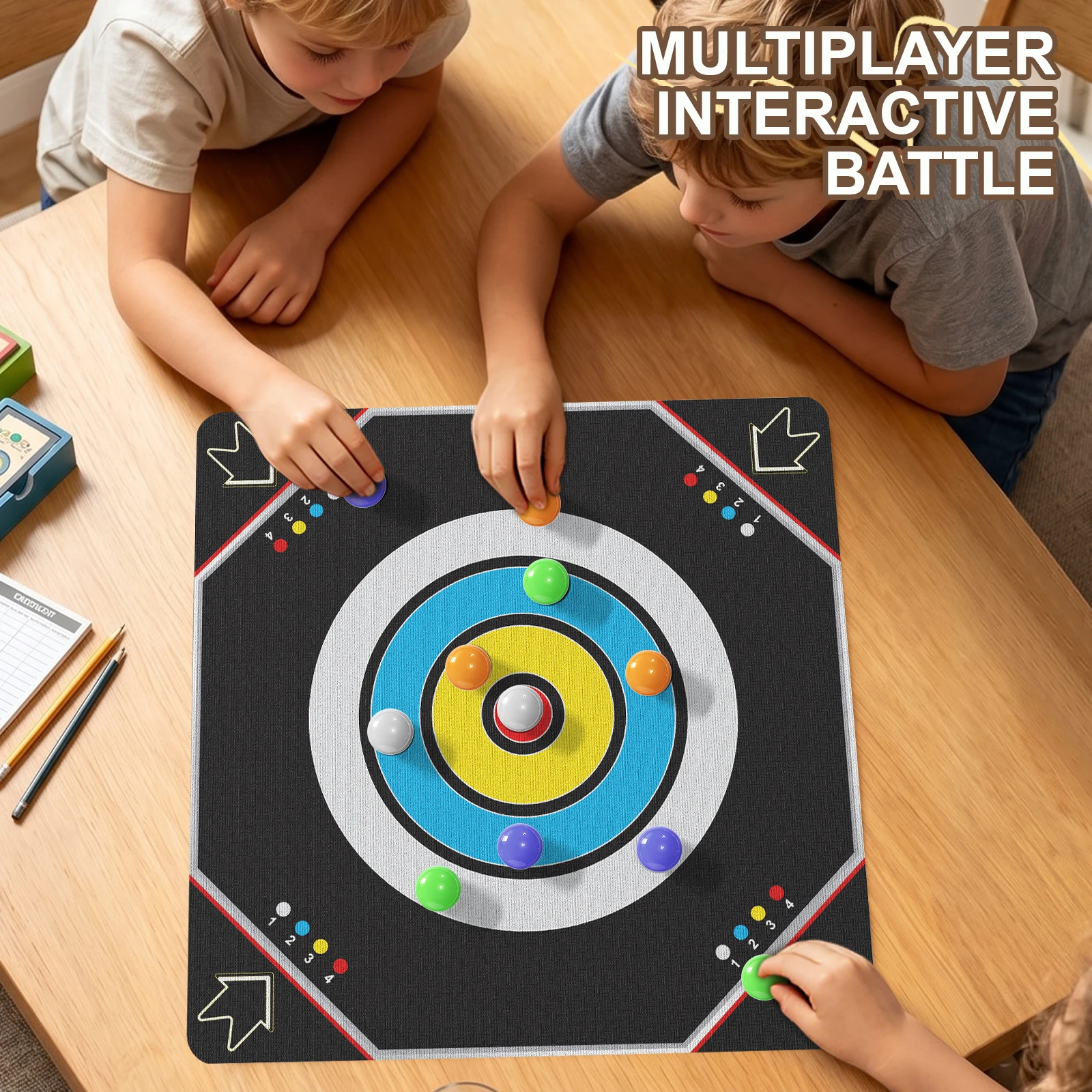 Giochi da Tavolo Divertenti per Famiglie, Bambini e Adulti: Dotato di 8 Palline e Panno da Gioco, Gioco da Tavolo Multifunzionale - immagine 3