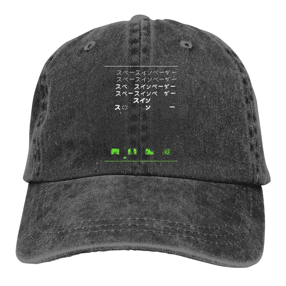 

Adjustable Solid Color Baseball Cap Kanji Invaders Washed Cotton 70s 80s Arcade Game Sports Woman Hat